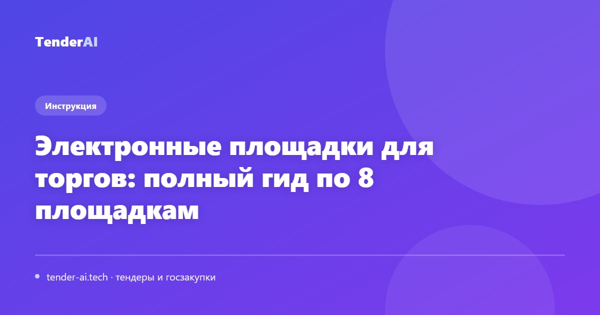 Электронные площадки для торгов: полный гид по 8 площадкам